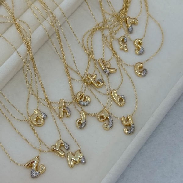 Mix Taşlı Harf Kolye