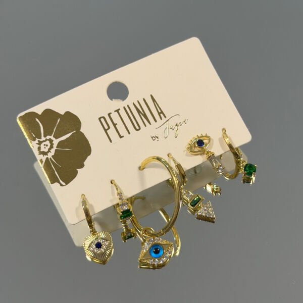 Göz Nazar Boncuklu 6’lı Küpe Seti