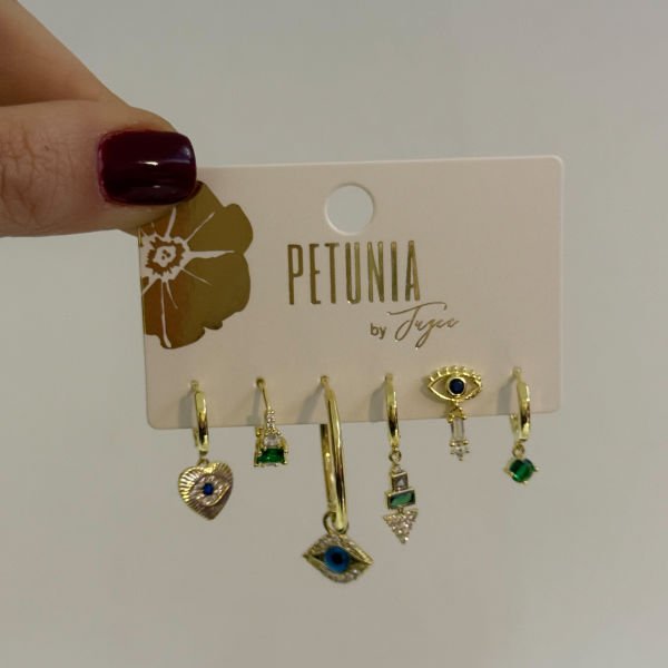 Göz Nazar Boncuklu 6’lı Küpe Seti