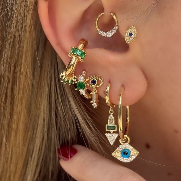 Göz Nazar Boncuklu 6’lı Küpe Seti