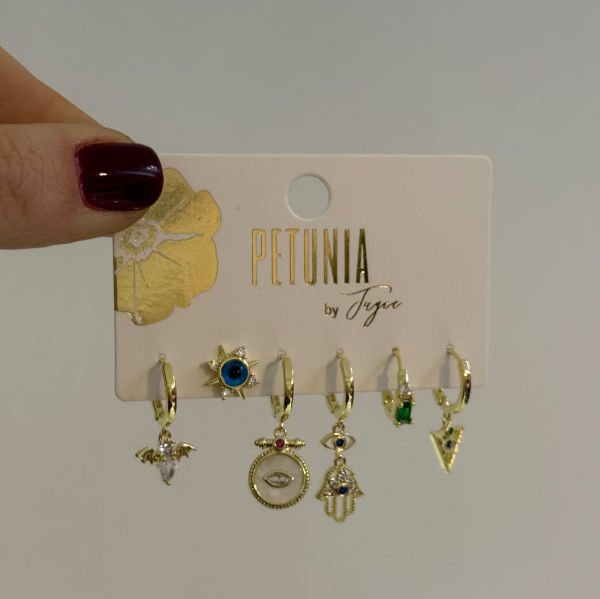 Göz Nazar Boncuklu 6’lı Küpe Seti