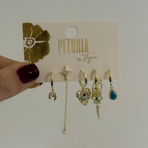 Göz Nazar Boncuklu 6’lı Küpe Seti