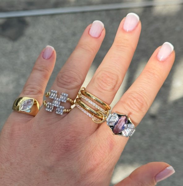 Taşlı Şövalye Serçe Parmak Yüzük