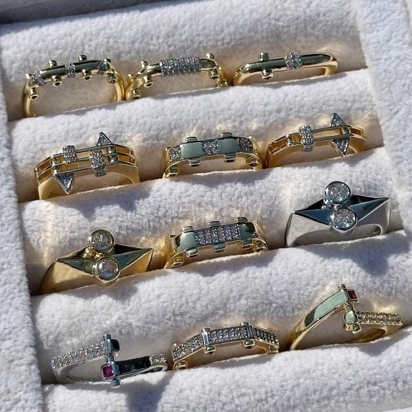 Baget Pembe Taşlı Yüzük