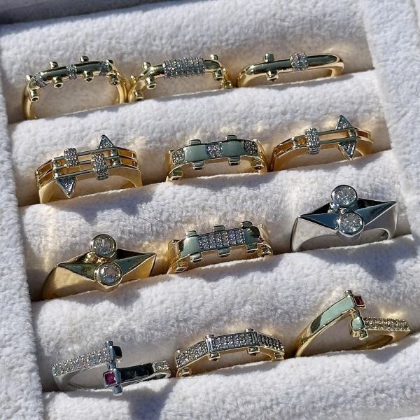 Baget Pembe Taşlı Yüzük