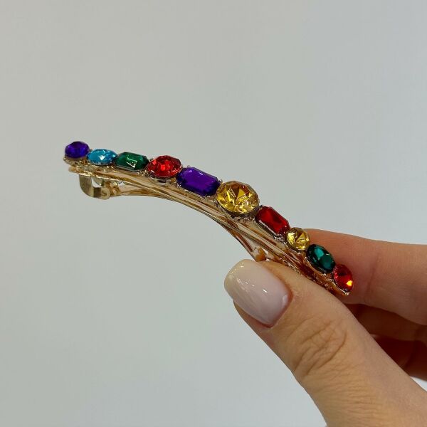 Renkli Taşlı Klips Toka