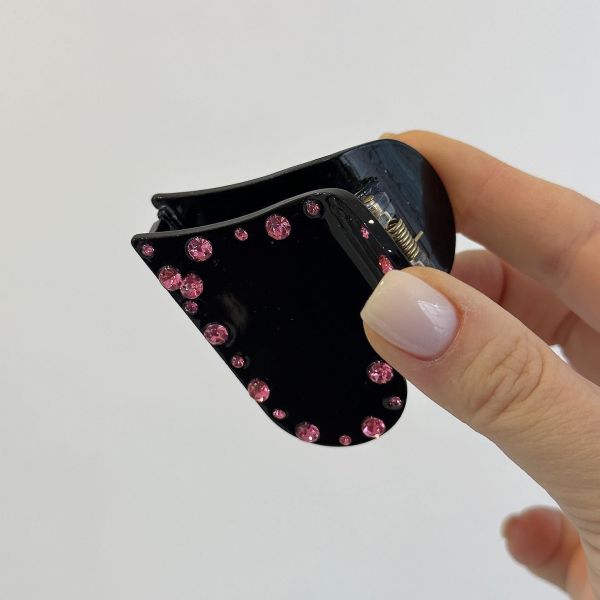 Taşlı Kalp Mandal Toka