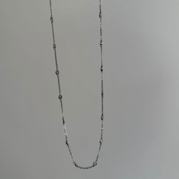 Taşlı Zincir Kolye 90 cm