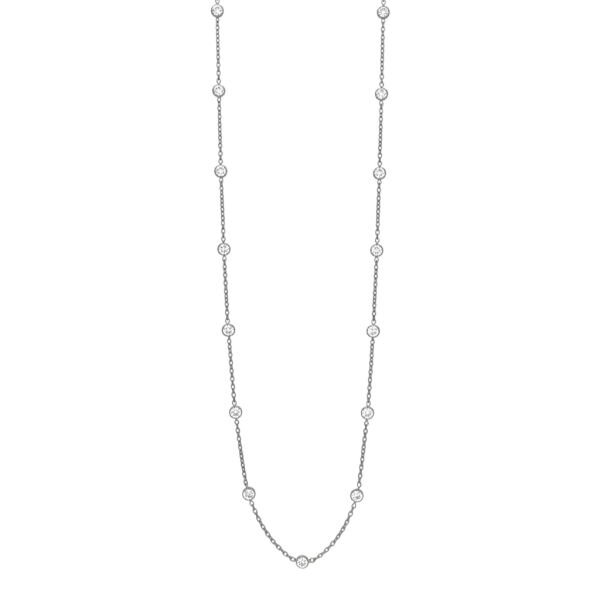 Taşlı Zincir Kolye 90 cm