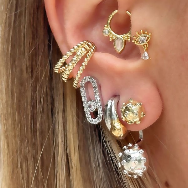 Meslys Mix Topçuk Küpe