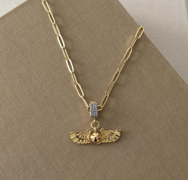 Ataç Zincir Mısır Antik Kolye