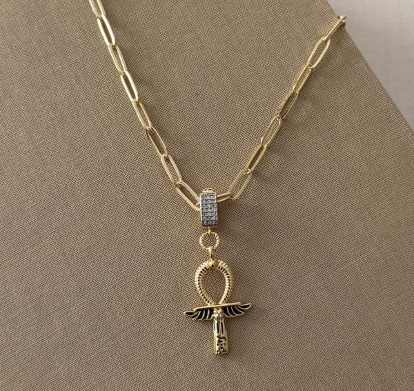 Ataç Zincir Ankh Antik Kolye