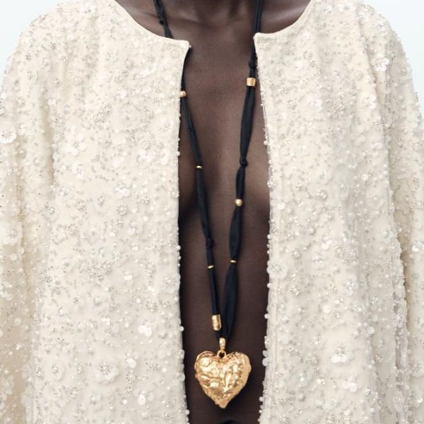 Zra Kalp Madalyon Saten Kurdele Kolye