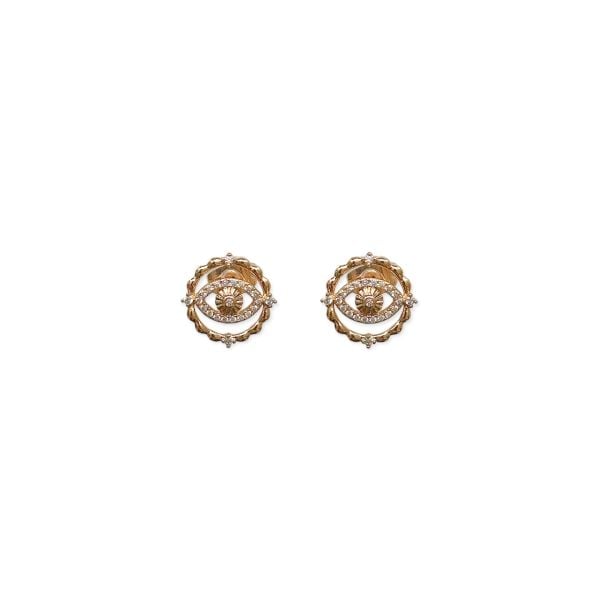 Xuping Rose Gold Ninova Göz Çelik Çivi Küpe