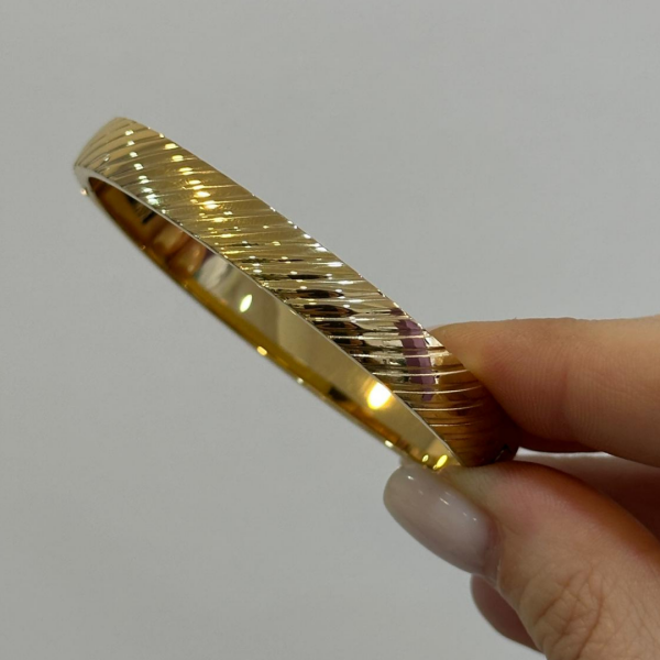 Altın Modeli no:2 Çelik Kelepçe Bilezik