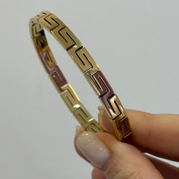 Altın Modeli no:3 Çelik Kelepçe Bilezik