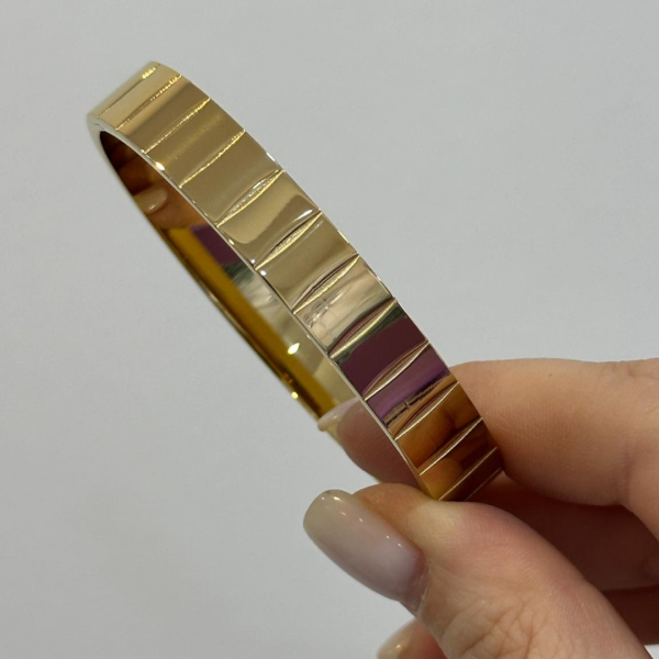 Altın Modeli no:4 Çelik Kelepçe Bilezik