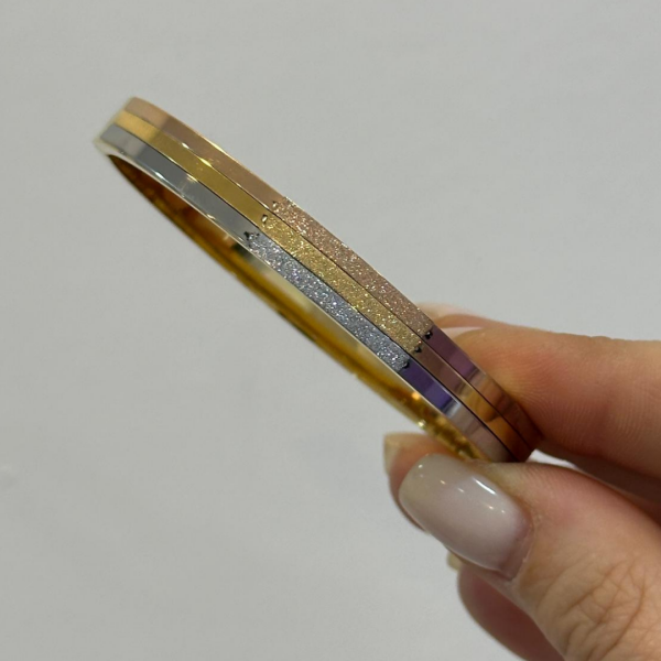 Altın Modeli no:6 Çelik Kelepçe Bilezik