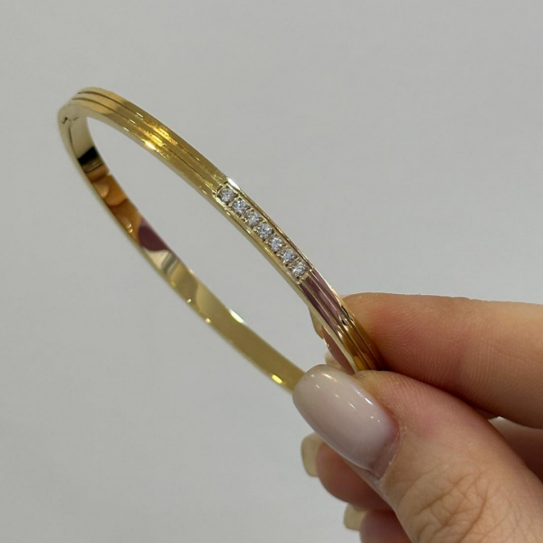 Altın Modeli no:7 Çelik Kelepçe Bilezik