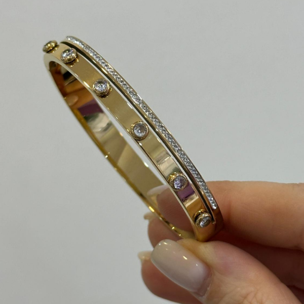 Altın Modeli no:10 Çelik Kelepçe Bilezik