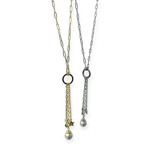 Grise İnci Kolye 80cm