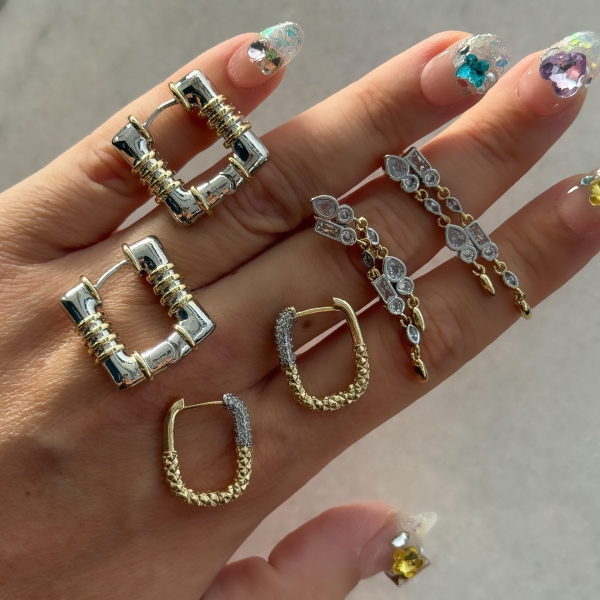 Meslys Taş Sallantılı Mix Küpe