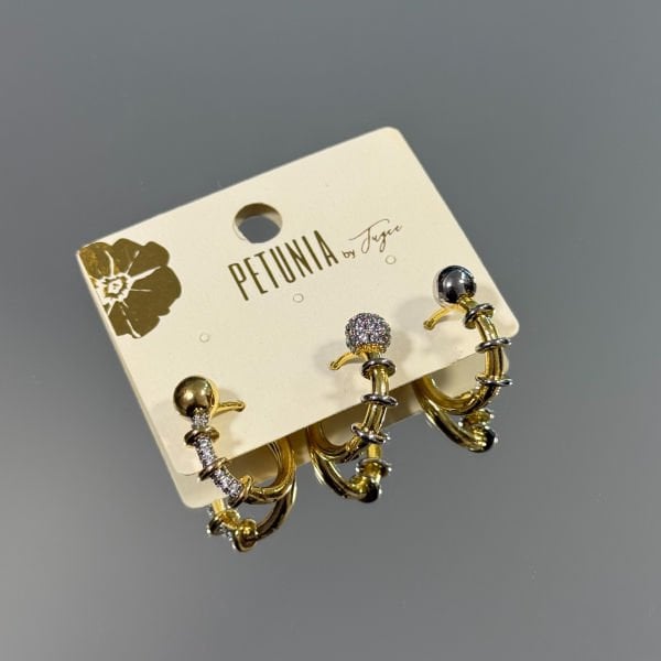 RainbwK 3’lü Küpe Seti