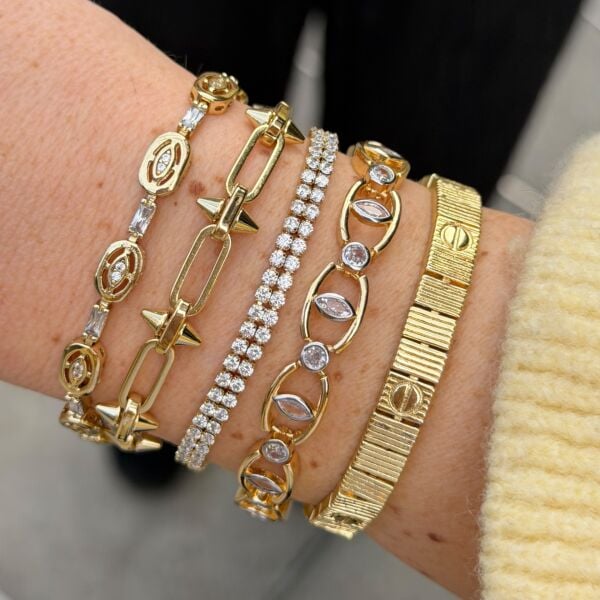 Xuping 14 Ayar Trinza Zincir Çelik Bileklik