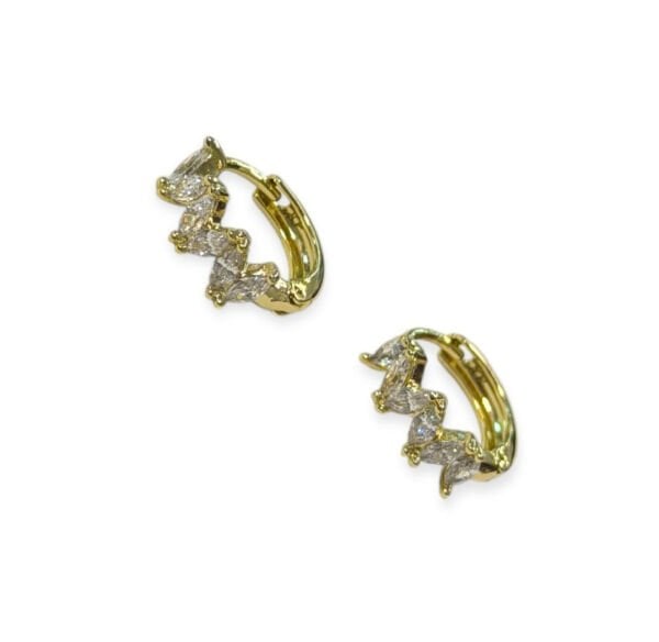 Xuping 14 Ayar Markiz Taşlı Çelik Halka Küpe