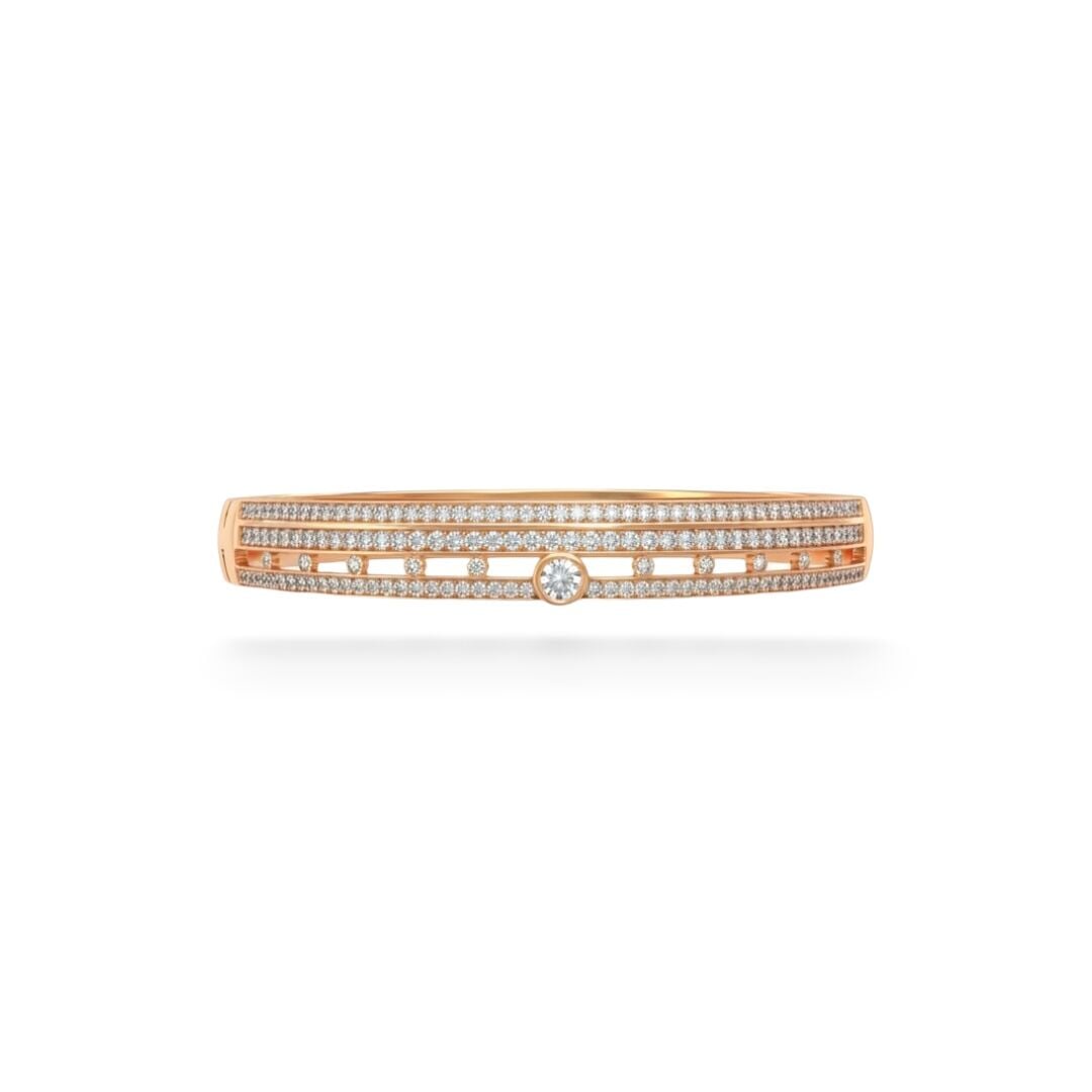 Xuping Rose Gold Vioala Çelik Kelepçe Bilezik
