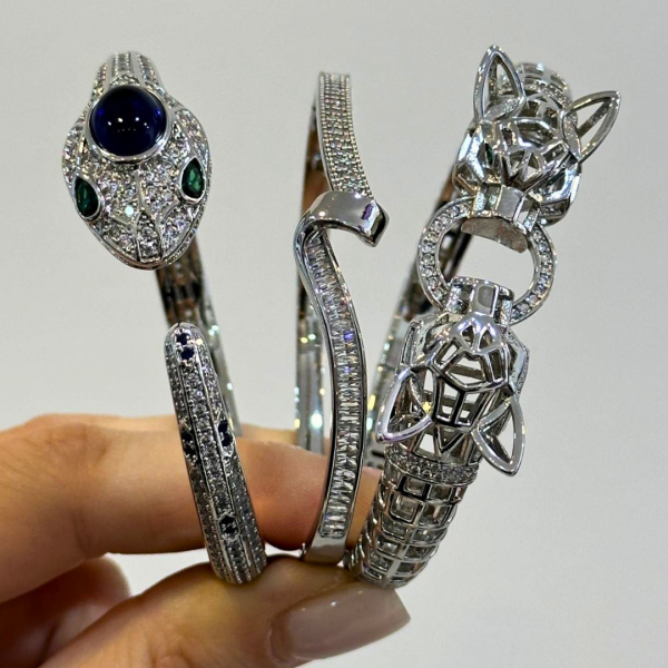 Sapphire Yılan Kelepçe Bilezik