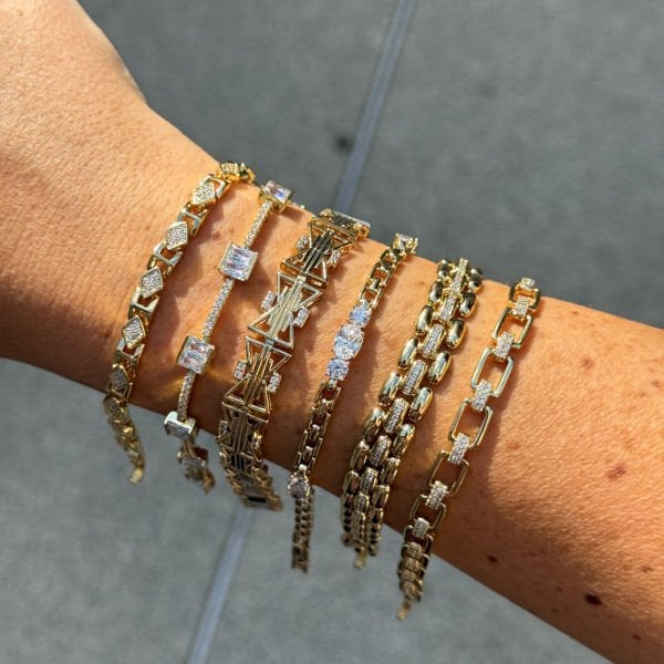 Xuping Örme Taşlı 14 Ayar Çelik Bileklik