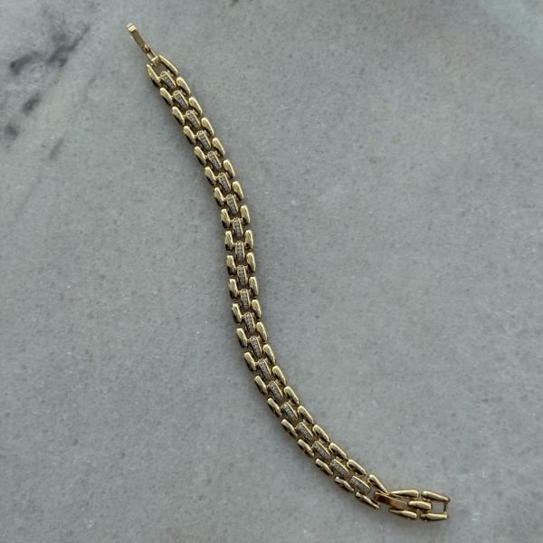 Xuping Örme Taşlı 14 Ayar Çelik Bileklik