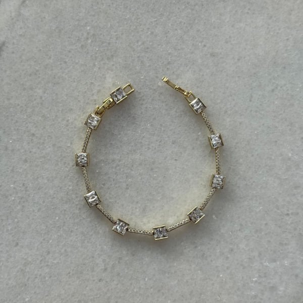 Xuping Baget Taşlı 14 Ayar Çelik Bileklik