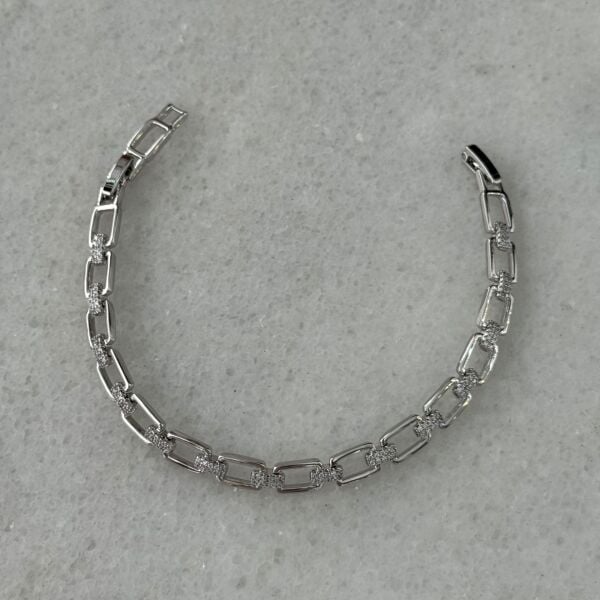 Xuping Taşlı Zincir Çelik Bileklik