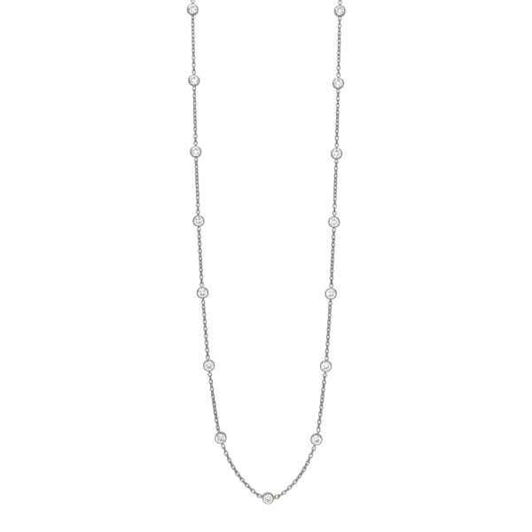 Taşlı Zincir Kolye 90 cm