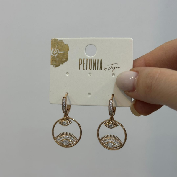 Dore Göz Çelik Küpe