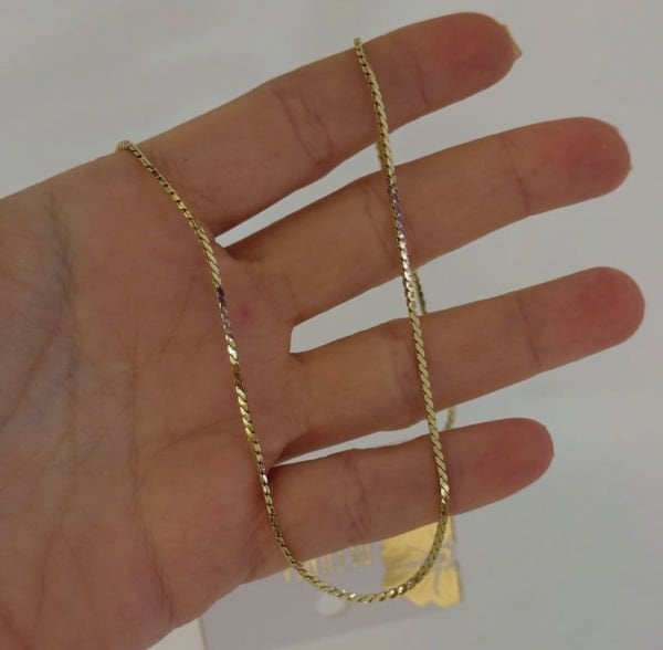 Xuping 14 Ayar İnce Yassı Çelik Zincir Kolye