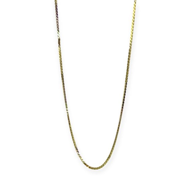 Xuping 14 Ayar İnce Yassı Çelik Zincir Kolye