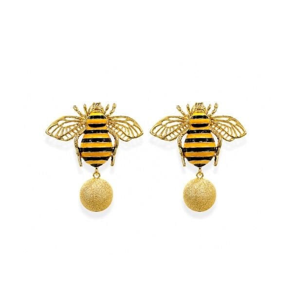Golden Bee Sarı Arı Küpe
