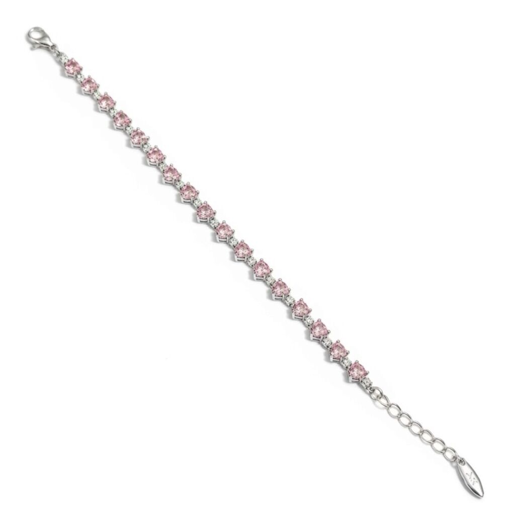 Xuping 14 Ayar Pembe Kalpli Çelik Bileklik