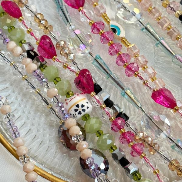 Pembe Kalp Midi Phone Charm Telefon Askısı
