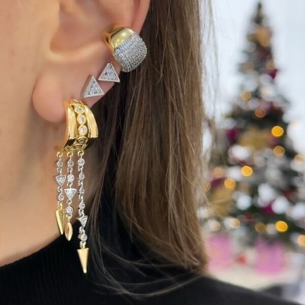 Mavella Sallantılı Mix Küpe