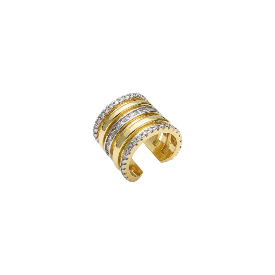 Goldish Taşlı Mix Earcuff Kıkırdak Küpe
