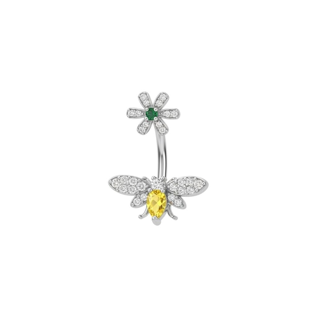 Taşlı Arı Göbek Piercing
