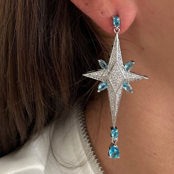 Turqoise Kutup Yıldızı Küpe