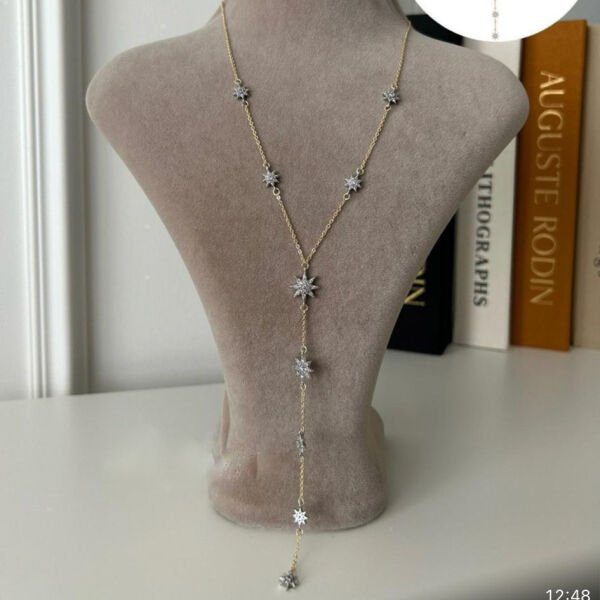 Monaco Kutup Yıldızı Y Dekolte Mix Kolye