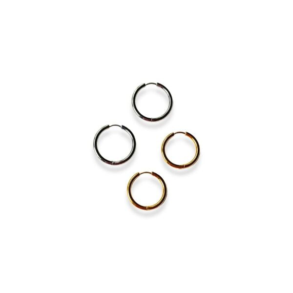 Basic Slim Çelik Halka Küpe