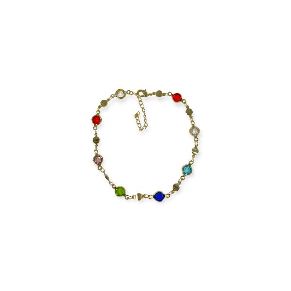 Renkli Kristal Çelik Halhal