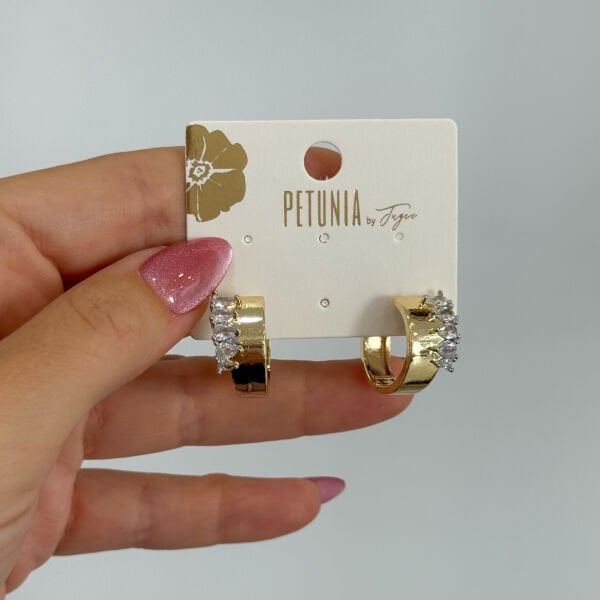 Damla Taşlı Halka Küpe